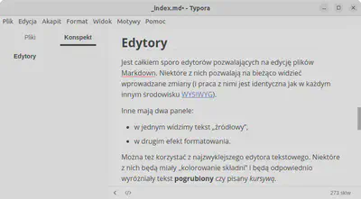 Edytor WYSIWYG Typora w środowisku Linux